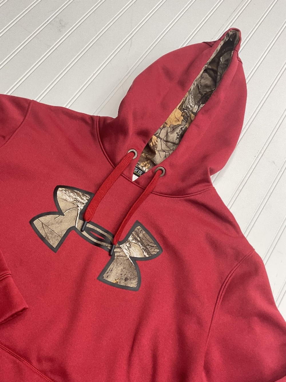 Under Armour Armour Fleece Camo Logo Hoodie Red Men's Size XL Extra Large